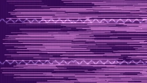 Abstract digital data equalizer background with blue purple wave lines Stock Footage 335606622