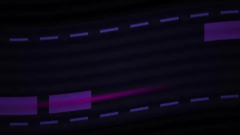 Abstract Digital Data Flow Animation with Glowing Purple Rectangles and Sca.. Stock Footage 340492992