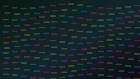 Abstract digital data flow background with colorful moving code lines on a .. Stock Footage 340489130