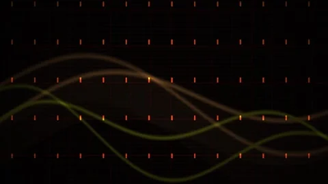 Abstract Digital Data Flow Background with Glowing Wave Lines and Binary Code Stock Footage 341779233