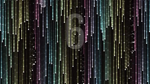 Abstract Digital Data Flow Background Visualization with Glowing Tech Lines Stock Footage 342095335