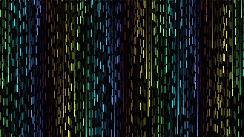 Abstract digital data flow background: Colorful vertical equalizer bars Stock Footage 342114980