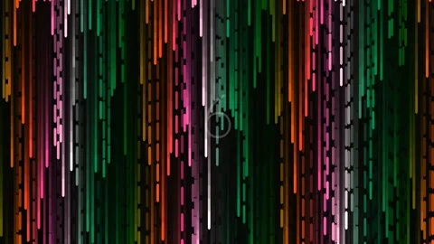Abstract Digital Data Flow Background with Glowing Number Nine Code Matrix Stock Footage 342203411