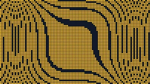 Abstract digital data flow background with yellow grid lines and geometric .. Stock Footage 342522665