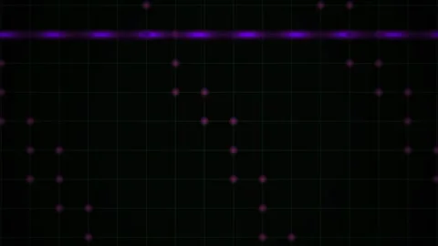 Abstract Digital Data Flow Background with Glowing Purple Light Streaks on .. Stock Footage 344714701