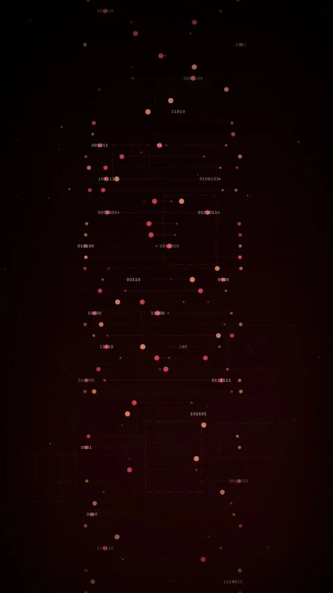 Abstract Digital Data Flow with Binary Code and Network Lines Stock Footage 335342870