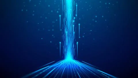 Abstract digital data flow concept 库存插图