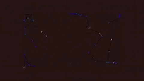 Abstract digital data flow connecting glowing nodes on a futuristic network.. Stock Footage 342161220