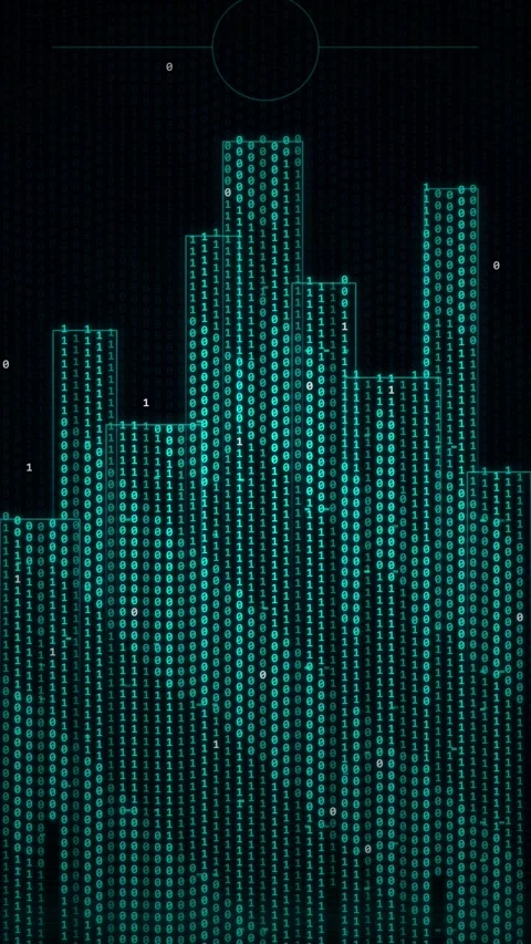 Abstract Digital Data Flow Grid Visualization Background Loop Video stock 344937230