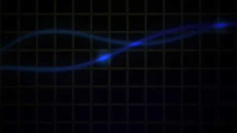 Abstract Digital Data Flow Lines Moving Across Dark Grid Background. Stock Footage 341779216