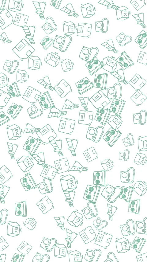 Abstract digital data flow pattern looping seamlessly on a clean white back.. Stock Footage 338378653