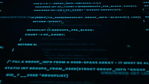 Abstract Digital Data Flowing with Glitch Effect on Screen. Stock Footage 318942796