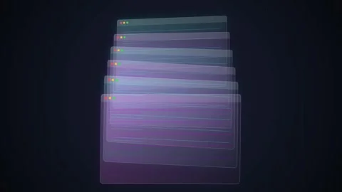 Abstract Digital Data Flowing Through Futuristic Network, Tech Background A.. Stock Footage 348795286
