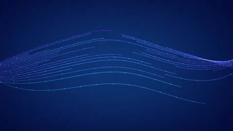 Abstract digital data flowing in wavy lines Stock Footage 335871763
