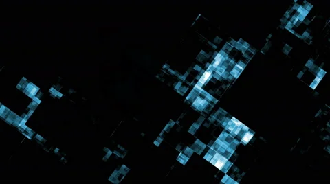 Abstract digital data forms flicker and pulse - Video Background 0209 HD, 4K Stock Footage 58234559