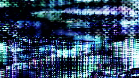 Abstract digital data forms pulse and flicker - Video Background 2178 HD, 4K Stock Footage 53323691