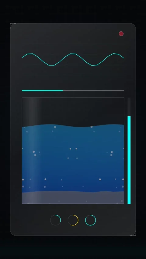 Abstract digital data graphs visualizing finance and technology on mobile UI. Stock Footage 345487139