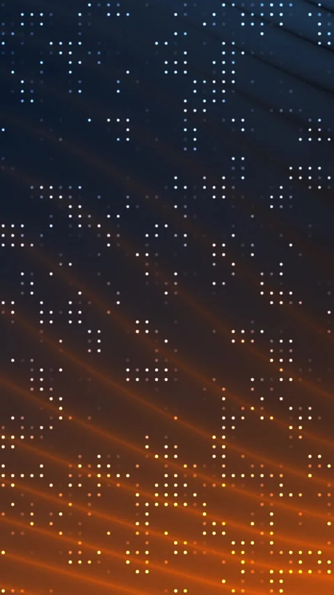 Abstract digital data grid with glowing dots and diagonal light streaks Stock Footage 329139844