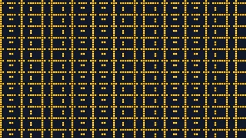 Abstract digital data grid pattern in yellow and black for futuristic techn.. Stock Footage 342522676