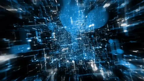 Abstract Digital Data High Technology Background Zoom In Stock Footage 138940745