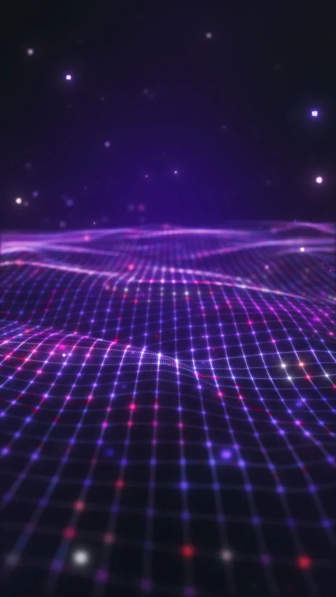 Abstract digital data landscape. Stock Footage 305365523