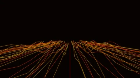 Abstract digital data lines moving forward in 4K Stock Footage 344953927