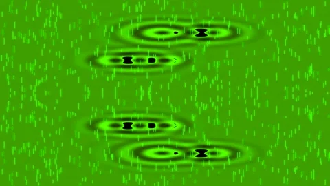 Abstract digital data matrix rain background with glowing neon code lines Stock Footage 336264661