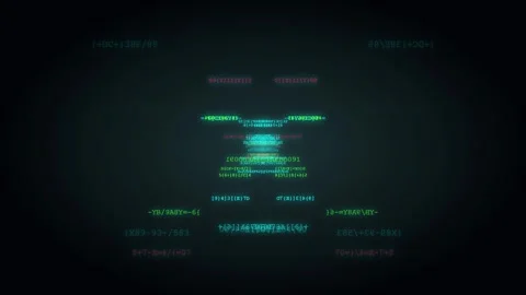 Abstract Digital Data Network Animation Video stock 340879899