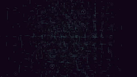Abstract digital data network background with glowing lines and nodes animation Stock Footage 333782938