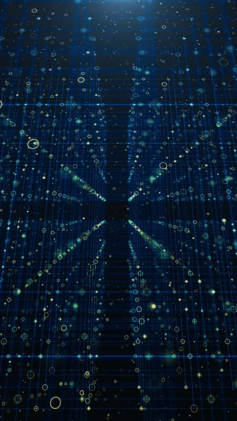 Abstract Digital Data Network Grid with Connected Nodes 스톡 동영상 341345909