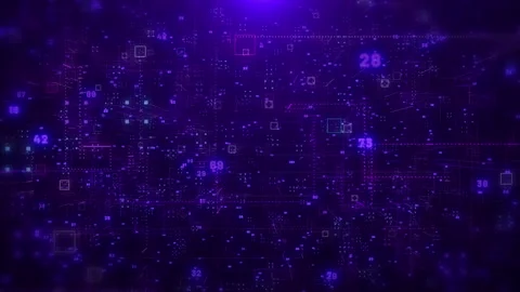 Abstract digital data network structure connection technology 4K motion. Stock Footage 239173572