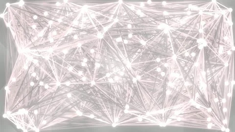 Abstract digital data network visualization with interconnected nodes and g.. Stock Footage 337573887