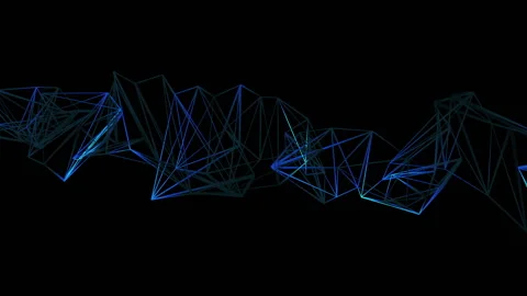 Abstract digital data nodes and connection paths within any type of network or Stock Footage 96439673