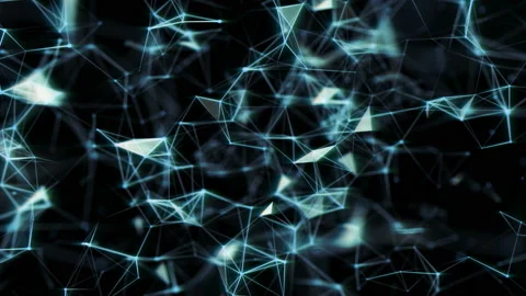 Abstract digital data nodes and connection paths within any type of network or Stock Footage 103953114
