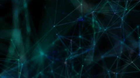 Abstract digital data nodes and connection paths within any type of network or Stock-Footage 109561335