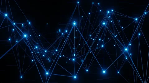 Abstract Digital Data Nodes Connection, Big Data Background Concept, Metaverse Видео 180683871
