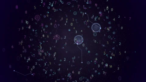 Abstract Digital Data Numbers In Cyberspace Connectivity Stockbeeldmateriaal 320879811