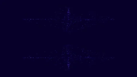 Abstract Digital Data Particles Forming Elliptical Shapes in Dark Green Space Stock Footage 333082249