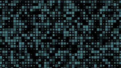 Abstract Digital Data Pattern with Glowing Squares. 库存插图