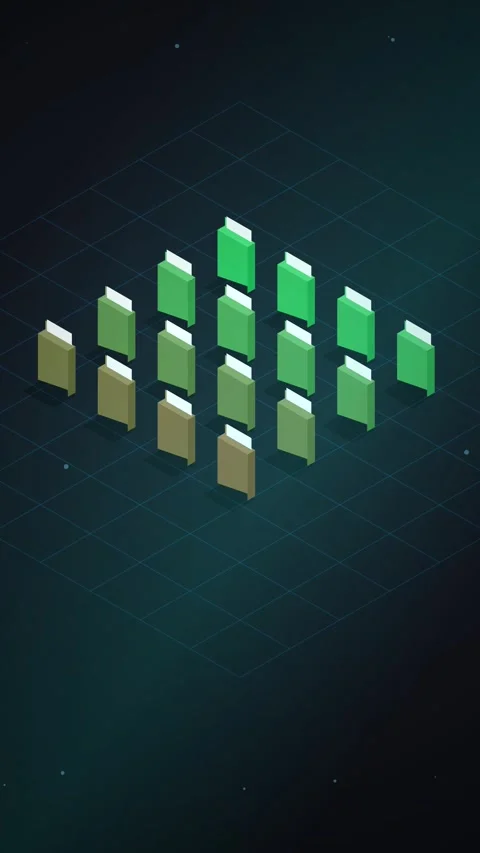 Abstract digital data points flowing on a futuristic grid background visual.. Stock Footage 344937370