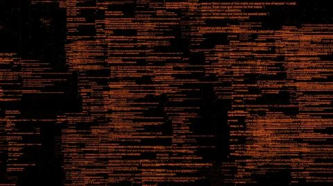 Abstract digital data processing on black background, seamless loop. Animation Illustrazione stock