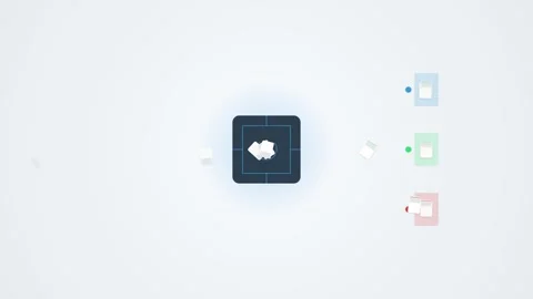 Abstract Digital Data Sorting Processing Concept Video Stock Footage 345517655