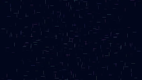 Abstract digital data streaks on dark background, futuristic technology footage Stock Footage 333178755