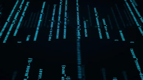 Abstract Digital Data Stream and Binary Code on Dark Background. Stock Footage 318942791
