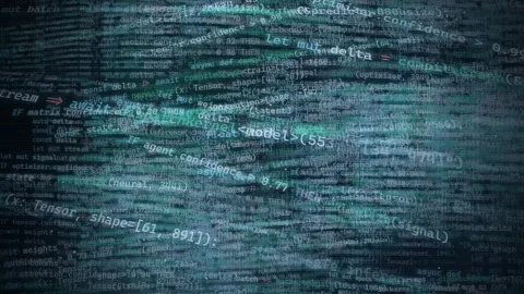 Abstract Digital Data Stream and Programming Code Background 스톡 동영상 335361256