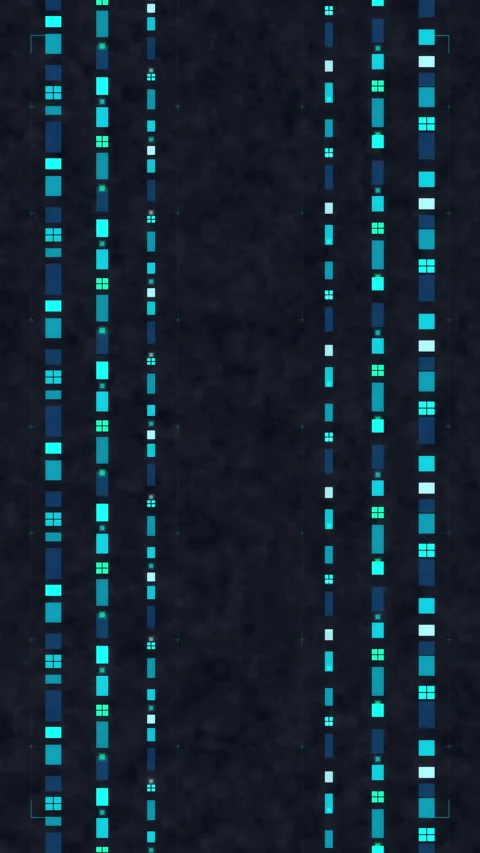 Abstract digital data stream animation with glowing lines of code, texture, Stock Footage 346735827