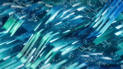 Abstract Digital Data Stream Background with Flowing Lines Stock Footage 327715358