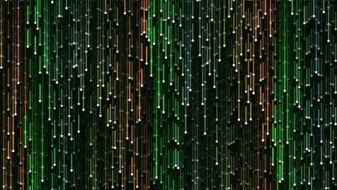 Abstract digital data stream background with glowing vertical green code ma.. Stock Footage 341058431