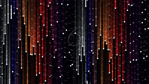 Abstract digital data stream background with neon vertical light lines Stock Footage 342094536