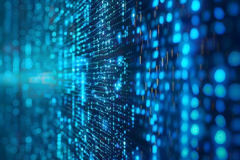 Abstract digital data stream background Stock Photos